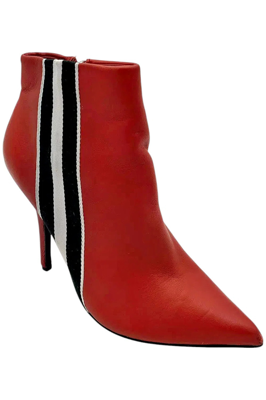 Steve Madden Women's Knock Leather Ankle Bootie Red - Medium